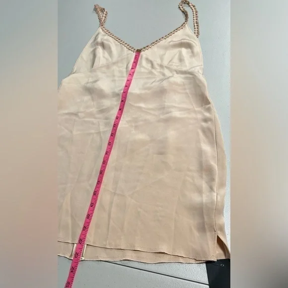 ๐ ARE YOU AM I Issi 100% Silk Mini Dress in Fawn - Picture 15 of 16